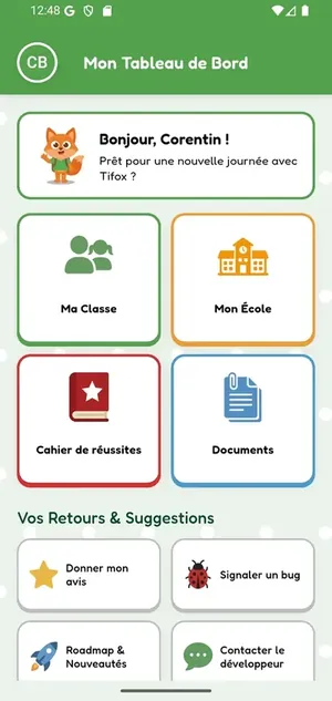 Tableau de bord Tifox